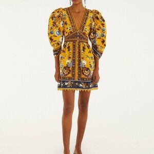 FARM RIO floral  Yellow Dress Yellow Flowering Garden Tree
Mini Dress